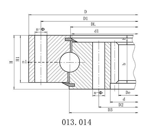 （01系列）單排四點(diǎn)接觸球式回轉(zhuǎn)支承——內(nèi)齒式